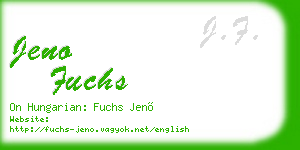 jeno fuchs business card